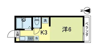 ハイツコウナン【2階】の間取り