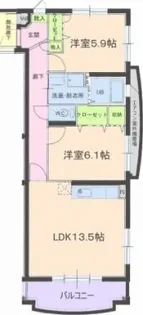 ベルフラワー弐番館【1階】の間取り