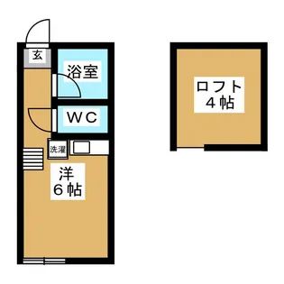 ユナイト本牧マクブライトの杜【2階】の間取り