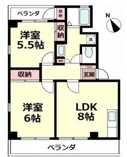 コーポ太陽【2階】の間取り