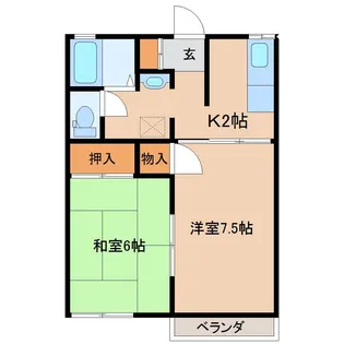 ネオハイツ本内【2階】の間取り