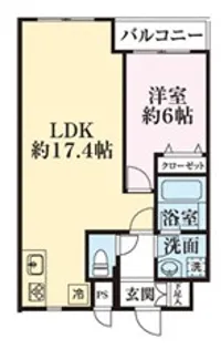 PARK LANE山王【1階】の間取り
