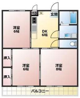 エスポワール所沢【3階】の間取り