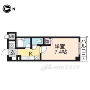 ファリオ四条【6階】の間取り