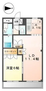 メルヴェールI【1階】の間取り