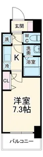 プランドール北浜【4階】の間取り