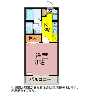 リバーサイド11【2階】の間取り
