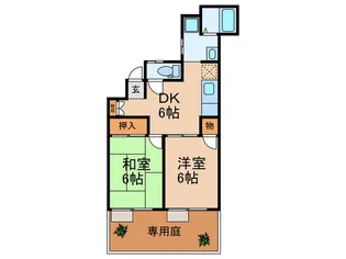 トリニティ青谷【1階】の間取り