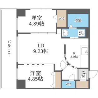コローレ知事公館前【9階】の間取り