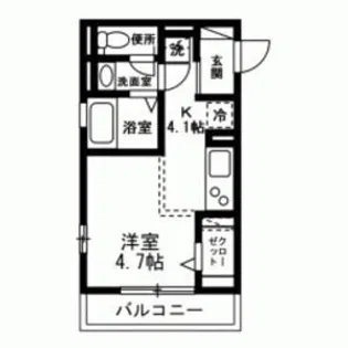 カンパニュール仲通【2階】の間取り