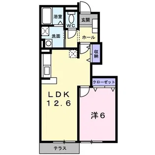 ルミエ-ル・T【1階】の間取り