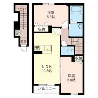 forsia(フォルシア)【2階】の間取り