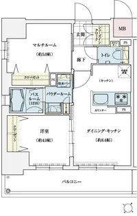 エステムプラザ神戸三宮ルクシア【5階】の間取り