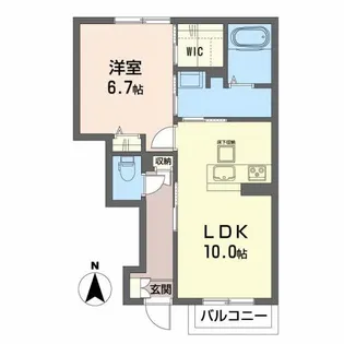 イースト・ガーデンA【1階】の間取り