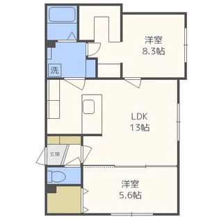 COMSAP SHINSAPPORO【3階】の間取り