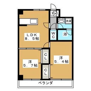 ハイヴィクトリー・Maihama【5階】の間取り