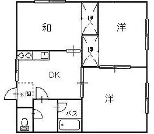 パレスイチカワ【2階】の間取り