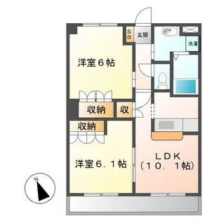 エルピスハイムA棟【1階】の間取り