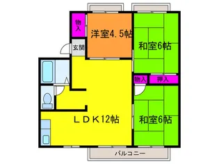 ピッコロモンドE棟【2階】の間取り