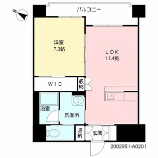シャーメゾンステージ片野【4階】の間取り