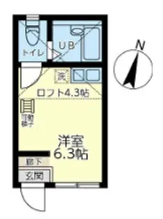 ユナイト根岸グローリーロード【2階】の間取り