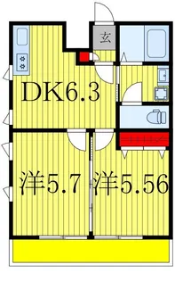 ダイヤモンドクレスト南柏【1階】の間取り
