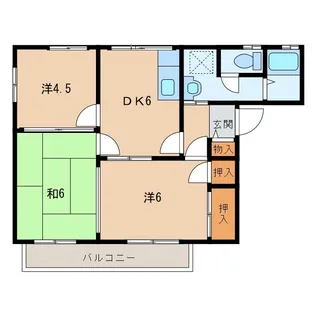 サンピアみどり野【2階】の間取り