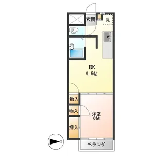 花笠マンション【4階】の間取り
