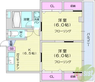 畑山ハイツ【2階】の間取り