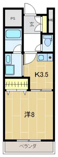 グリーンプラザ糸米【4階】の間取り