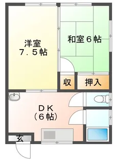 ハイツ古川【1階】の間取り