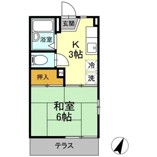 TOWNY AKEBONO B【1階】の間取り