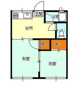 コーポ若竹【2階】の間取り