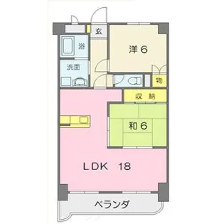 ホワイトヒルズ丸山【5階】の間取り