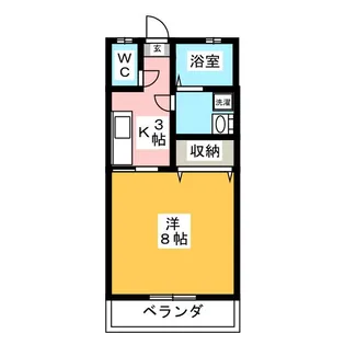 フォンティーヌII【2階】の間取り