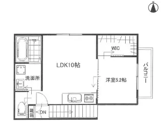 1LDKの間取り画像