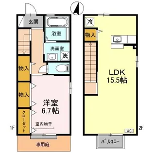 富山県富山市秋吉【一戸建】の間取り