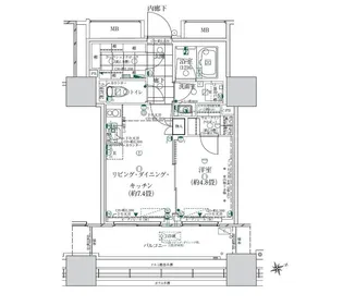 東京都港区海岸2【マンション】の間取り