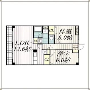 ゼファーシャン・ティオン蘇我弐番館【2階】の間取り