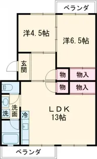 コーポダイシン【3階】の間取り