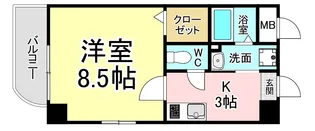 福岡県北九州市八幡東区西本町3【マンション】の間取り