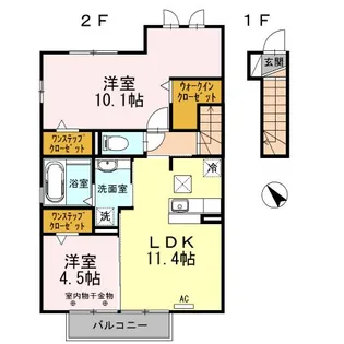 GRANDYON(グランディヨン)【2階】の間取り