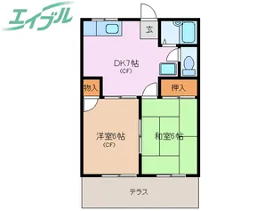 櫻井コーポ【1階】の間取り