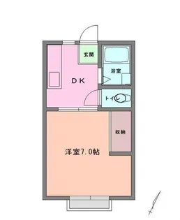 神奈川県相模原市南区相模台7【アパート】の間取り