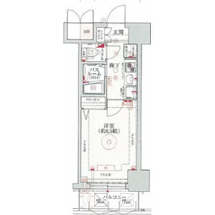 エステムコート大阪ベイエリア【3階】の間取り
