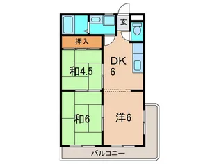 ディアグリ-ン26【3階】の間取り