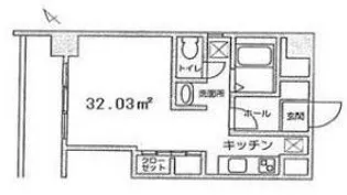 高田馬場ヒルサイドパレス【8階】の間取り