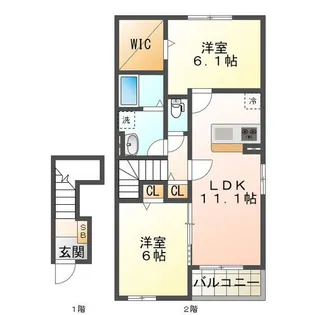 シエラ B【2階】の間取り