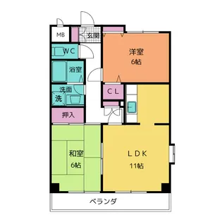 キングリー【3階】の間取り