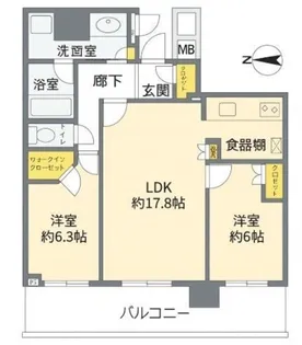 パークタワー晴海【29階】の間取り